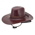 thumbnail image 1 of Hot Sales Under $5 Wine Red Beach Straw Hats for Women GIJNRIUIUA Leather Cowboy Hat for Men & Women Wide Brim Western Style Hat with Beaded Baseball Hats, 1 of 3