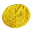 thumbnail image 1 of Hot Sales Under $5 Yellow Winter Warm Cap for Women GIJNRIUIUA Women Lady Knitted Beret Baggy Beanie Crochet Hat Winter Ski Knitted Cap Ivy Golf Cabbie Hat, 1 of 1