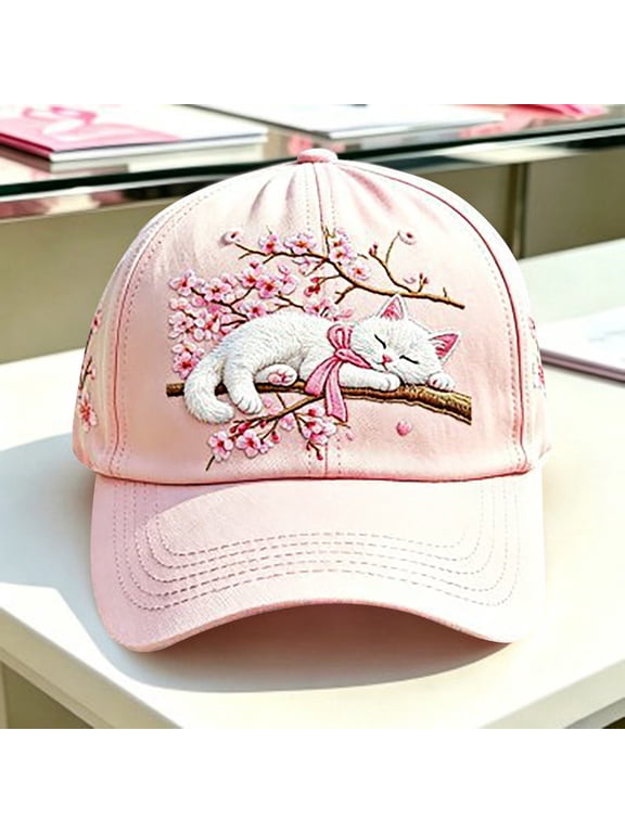Hot Sales CNJKEHIUV Under $5 Women Breast Cancer Awareness Ribbon Wing Baseball Cap Adjustable Strap Casual Outdoor Sun Dad Hat Multiple Awareness Pattern Options Pink One Size