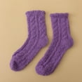thumbnail image 1 of Hot Sales CNJKEHIUV Under $3 Womens Warm Soft Thickened Sleeping Socks for Winter Calf Socks Purple One Size, 1 of 4