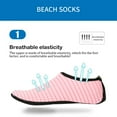 thumbnail image 1 of Hot Sales CNJKEHIUV Under $6 Unisex Barefoot Water Socks, Quick Dry Anti-Slip Aqua Socks for Beach Yoga Swim Pink M 1 Pair, 1 of 5