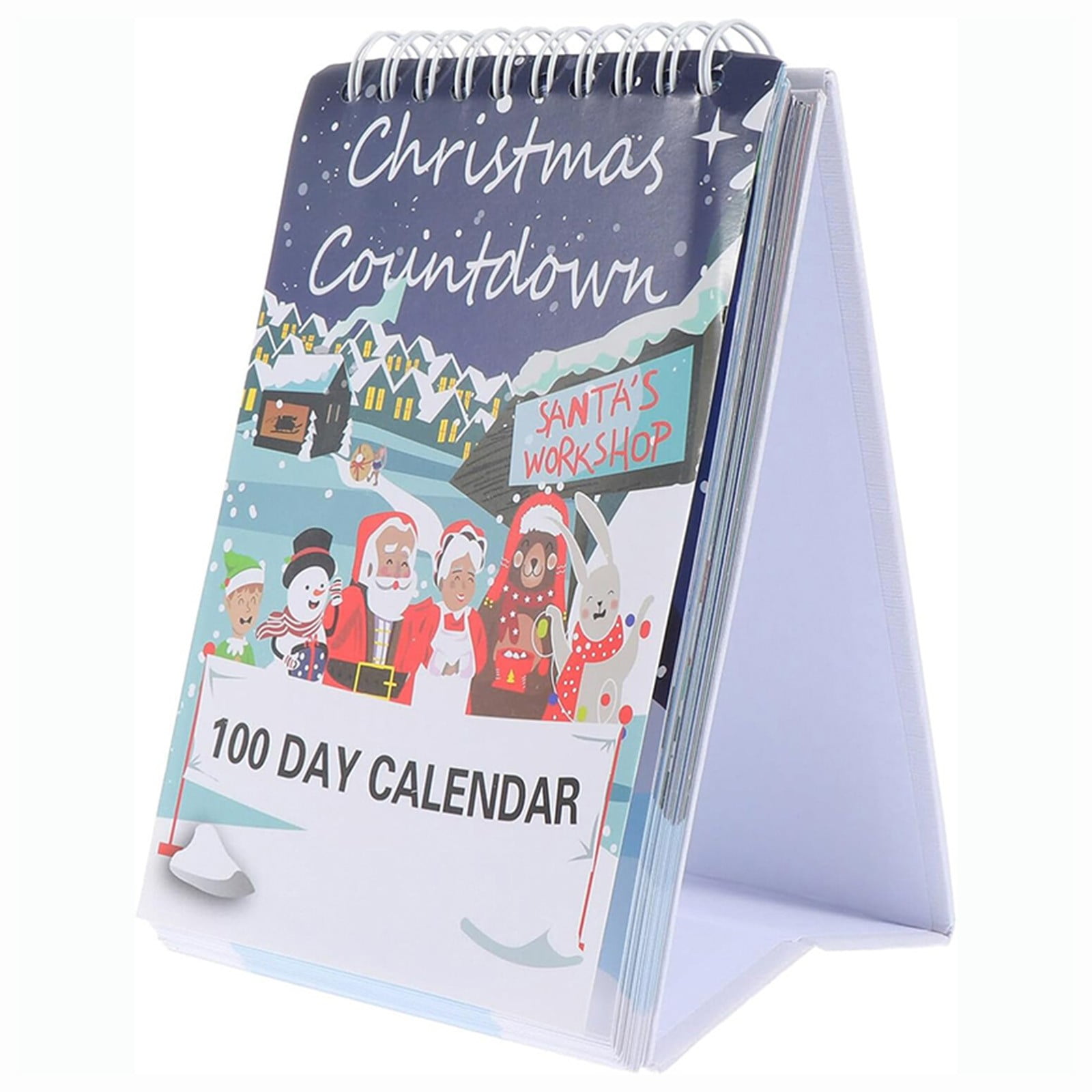 Hot Sales!Calendar 20252026 100 Day Christmas Countdown Calendar Christmas Cover Calendar Desk