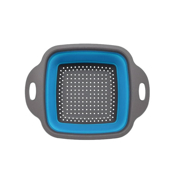 Hot Sales! Collapsible Colander Silicone Kitchen Strainer Set, for Draining Pasta, Vegetable and Fruit for Kitchen and Travel Use Small