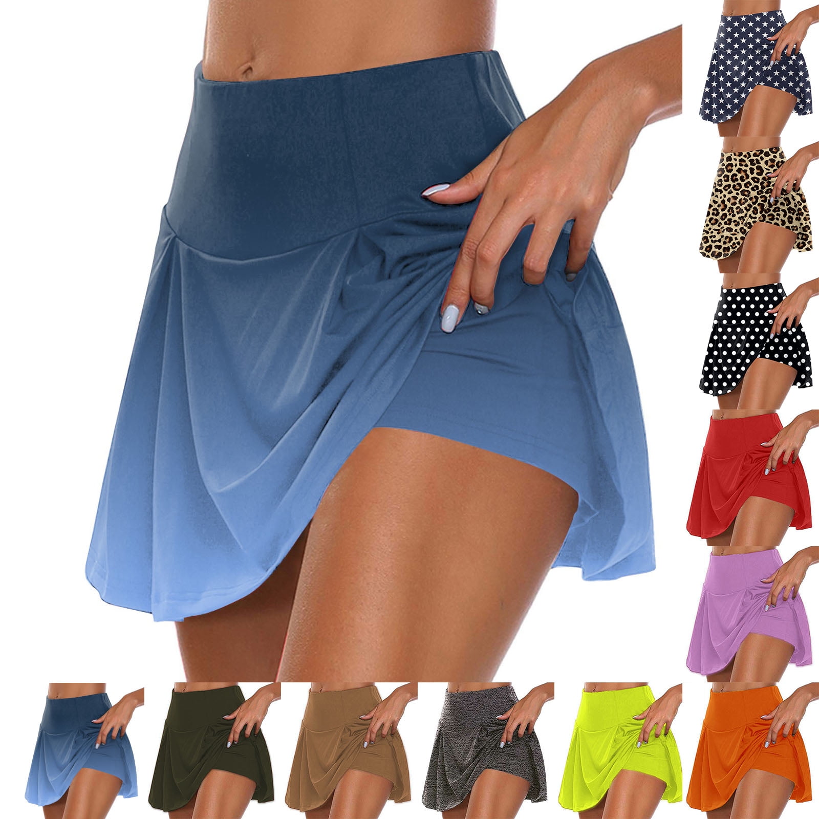 IZhansean Women s Tennis Dress Shorts Underneath Solid Color
