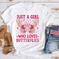 Hot Sales Just A Girl Who Loves Butterflies T Shirts Women Men Summer