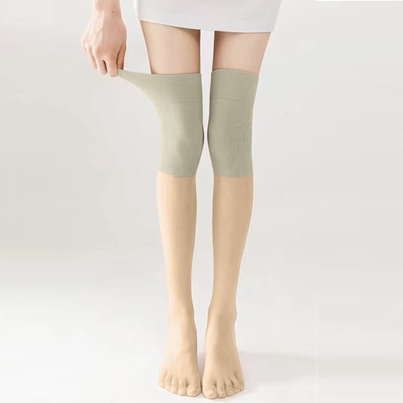 Hot Sales Knee High Long Sports Socks Under $2 GIJNRIUIUA Mint Green Knee-High Socks 1 Pairs Women Fashion Soft Solid Splice Socks Knee High Stockings Summer Socks Silk Stockings Leg Warmers