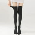 thumbnail image 1 of Hot Sales Knee High Stockings Under $2 GIJNRIUIUA Black Knee-High Socks 1 Pairs Women Fashion Soft Solid Splice Socks Knee High Stockings Summer Socks Silk Stockings Leg Warmers, 1 of 4