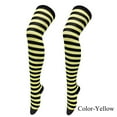 thumbnail image 1 of Hot Sales Knee High Stockings Under $2 GIJNRIUIUA Yellow Knee-High Socks Winter Christmas High Long Stockings Over Knee Socks Christmas Party Socks Knee High Long Striped Stocking Socks 1 Pair, 1 of 5