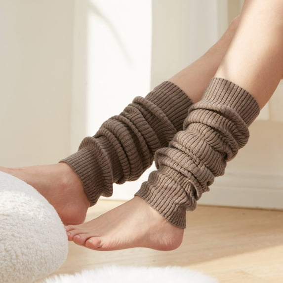 Hot Sales Socks for Women Under $7 GIJNRIUIUA Khaki Crew Socks Winter Winter Women Keep Warm Solid Socks Knitting Warm Anklets Leggings Socks Athletic Socks