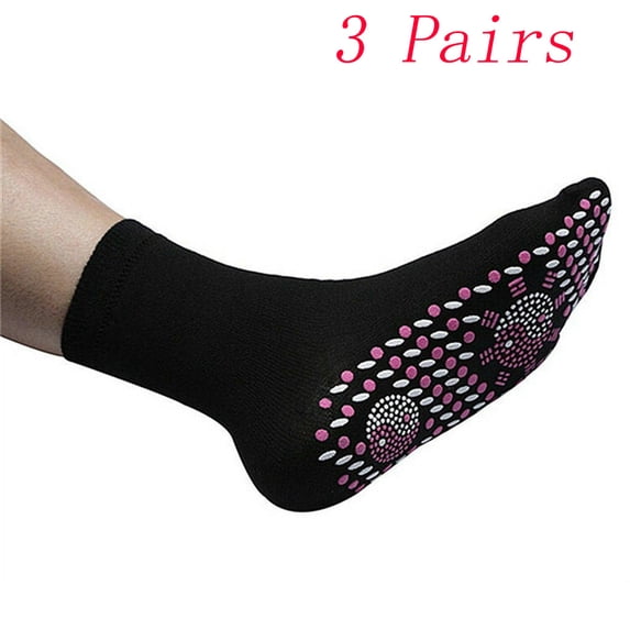 Hot Sales Socks for Men and Women Under $4 GIJNRIUIUA Black Crew Socks Winter Fir Tourmaline Socks - Heating Therapies Socks Unisex Slipper Socks