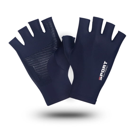 Hot Sales Sport Print Half Finger Cycling Gloves GIJNRIUIUA Under $4 Anti-Slip Breathable Lightweight Road Mountain Bike Mittens Adjustable Wrist Workout Fitness Outdoor Riding Hand Guards