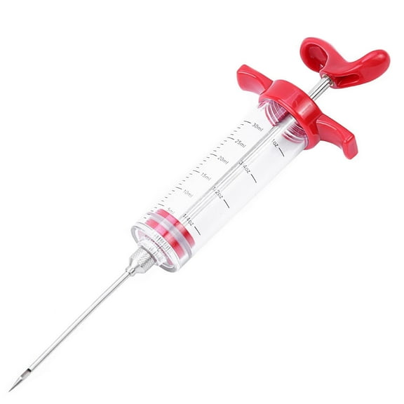 Hot Sales! Stainless Meat Suitable For Barbeque Ovens Flavored Cooking Barbecue Plastic Turkey Needle Barbecue Marinades Seasoning Needle Marinade Injector Syringe Baster for Kitchen Cooking