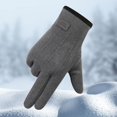 thumbnail image 1 of Hot Sales Thermal Warm Gloves GIJNRIUIUA Under $3 Mens Winter Rabbit Fleece and Fleece Thickened Outdoor Wind and Cold Screen Gloves Gray Gloves & Mittens, 1 of 2