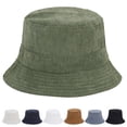 thumbnail image 1 of Hot Sales Under $5 Black Fishing Cap GIJNRIUIUA Men's and Women's Autumn and Winter Corduroy Fisherman's Hat Double Wear Basin Hat Visor Baseball Hat, 1 of 4