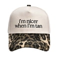 thumbnail image 1 of Hot Sales Under $5 Coffee Baseball Cap GIJNRIUIUA I’M Nicer When I’M Tan Hat Two Toned Trucker Hat Embroidered Baseball Cap Cowboy Hat, 1 of 3