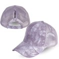 thumbnail image 1 of Hot Sales Under $5 Grey Baseball Caps GIJNRIUIUA Baseball Ponytail Plain Cap Tie-Dye Print Messy Buns Unisex Trucker Hat Visor Baseball Caps Sun Hats, 1 of 3