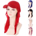 thumbnail image 1 of Hot Sales Under $5 Red Chemo Headwear for Women GIJNRIUIUA Womens Casual Head Hat Cap Headwear Muslim Turban Cap Headwrap Turban Cap Beanie, 1 of 3