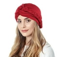 thumbnail image 1 of Hot Sales Under $5 Wine Red Beanie Hat GIJNRIUIUA Women Braid Turban Hats Hat Cap Bonnet Head Scarf Wrap Cover Beanie, 1 of 4