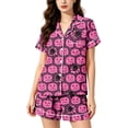 thumbnail image 1 of Hot Sales Under $8 CNJKEHIUV Halloween Pajama Sets for Women 2 Piece Cute Pumpkin Print Set Sleepwear Hot Pink S, 1 of 5