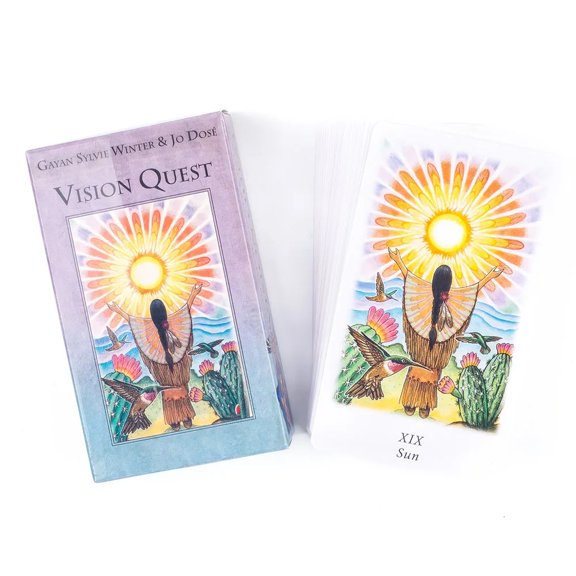 Hot Sales Vision Quest Tarot 78-Card Deck 10.3*6cm Fate Divination Tarot Cards FortuneTelling Card Games Party Board Game