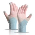 thumbnail image 1 of Hot Sales Warm Thin Non-slip Glove GIJNRIUIUA Under $4 Winter Women Keep Warm Touching Screen Knit Gloves Elastic Cuff Soft Full Finger Gloves Mitten Red Gloves & Mittens, 1 of 7
