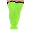 thumbnail image 1 of Hot Sales Women Knee High Socks Under $5 GIJNRIUIUA Multicolor Knee-High Socks Women Soild Plus Size Over Knee Cotton Socks Extra Long Extra Thick Thigh Socks Tall Socks with Elastic No Slip Belt, 1 of 4