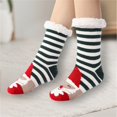 thumbnail image 1 of Hot Sales Women Socks Under $5 GIJNRIUIUA Black Crew Socks Winter Christmas Fuzzy Slipper Socks with Grips Cozy Holiday Indoor Socks for Women(One Size) Ankle Socks, 1 of 9