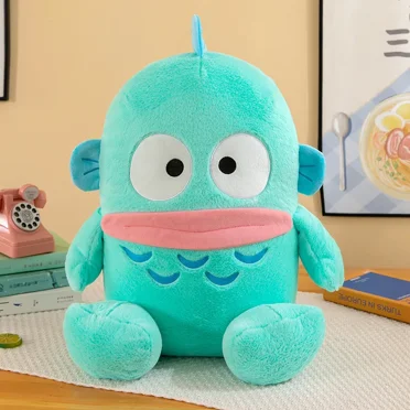 Hot Sanrio Kawaii Hangyodon Plush Toy Cartoon Cute Plush Dolls Throw Pillow Birthday Gift for Kids Friends Halloween Decoration