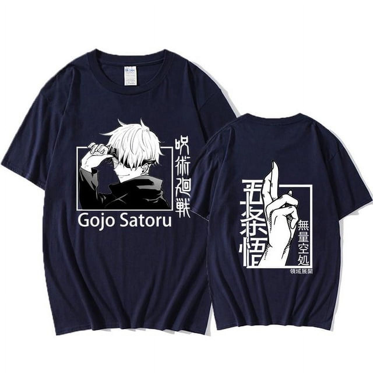 Hot Satoru Gojo Printing Tshirt Men Women Fashion Round Neck Short Sleeve Casual Loose Tee