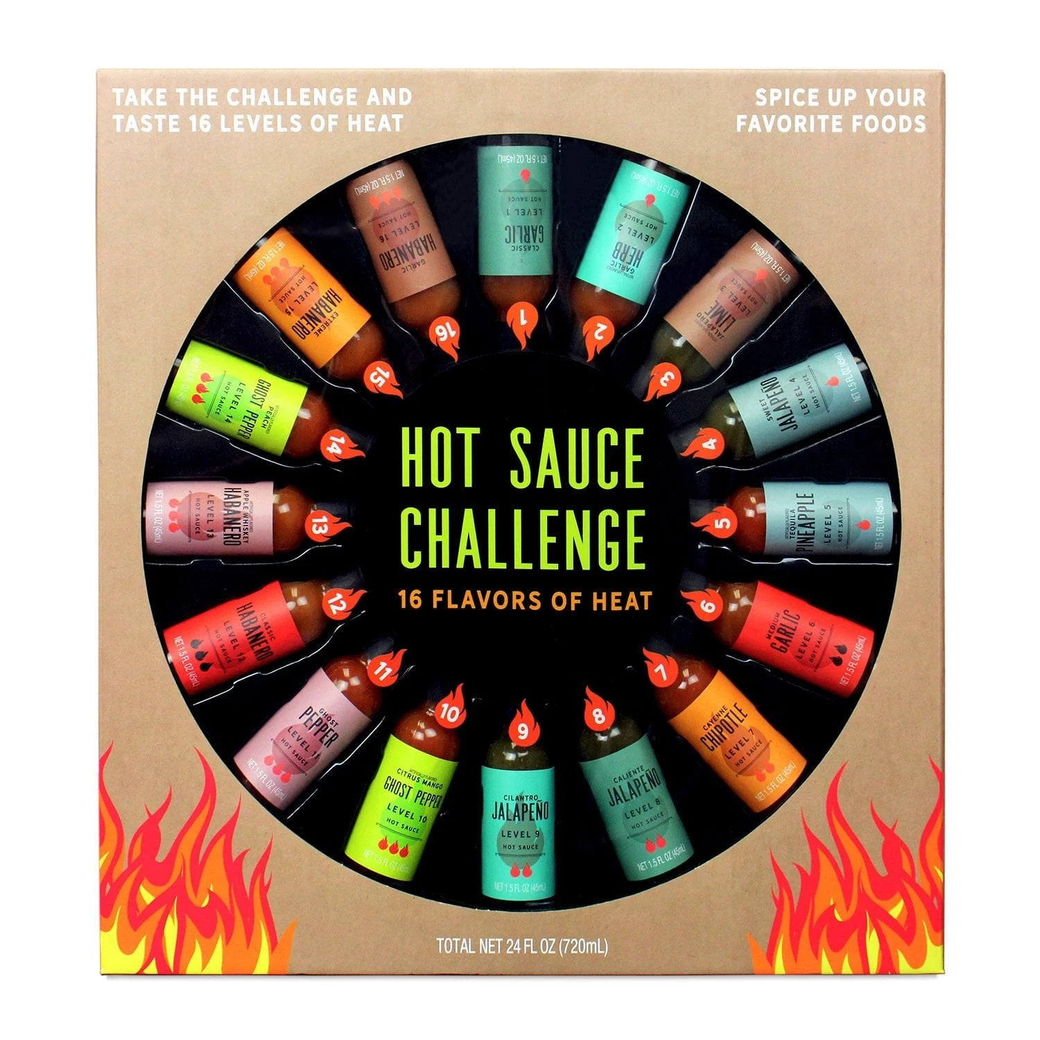 Hot Sauce Challenge Gift Set 16 Flavors of Heat