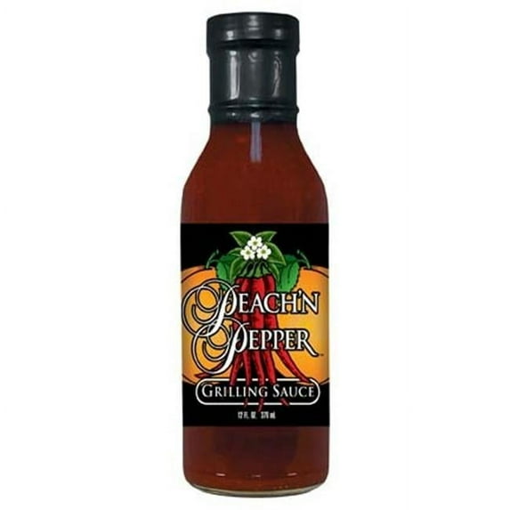 Hot Sauce Harrys HSH2076 HSH PEACH'N PEPPER PEACH Grilling Sauce & Marinade - 12oz