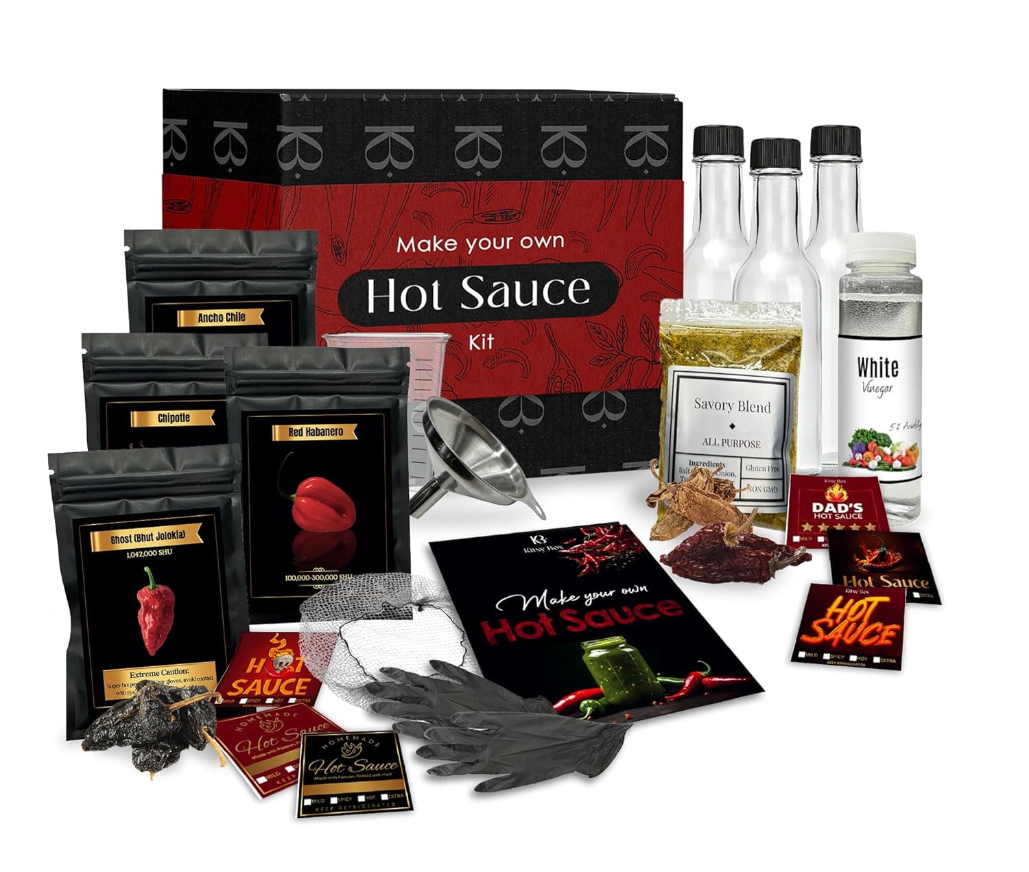 Hot Sauce Making Kit, Ghost Edition, Make Your Own Hot Sauce, Hot Sauce