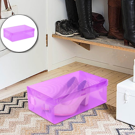 Hot-Sell-Foldable--Plastic-Shoe-Boxes--Organizer-Storage-Stackable-Tidy-Box OR