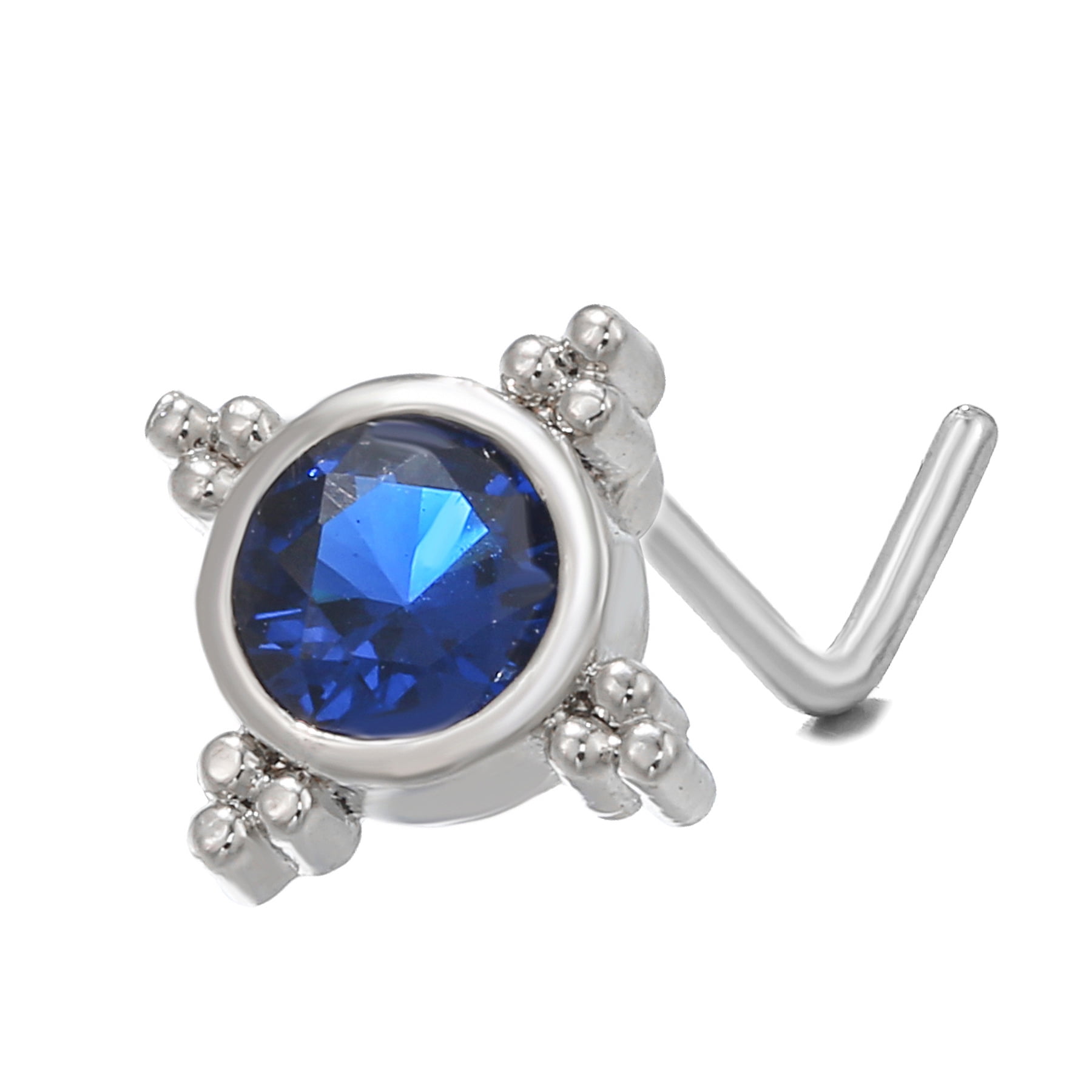 Hot Selling AliExpress Copper Color Zircon Nose Nails Microinlaid