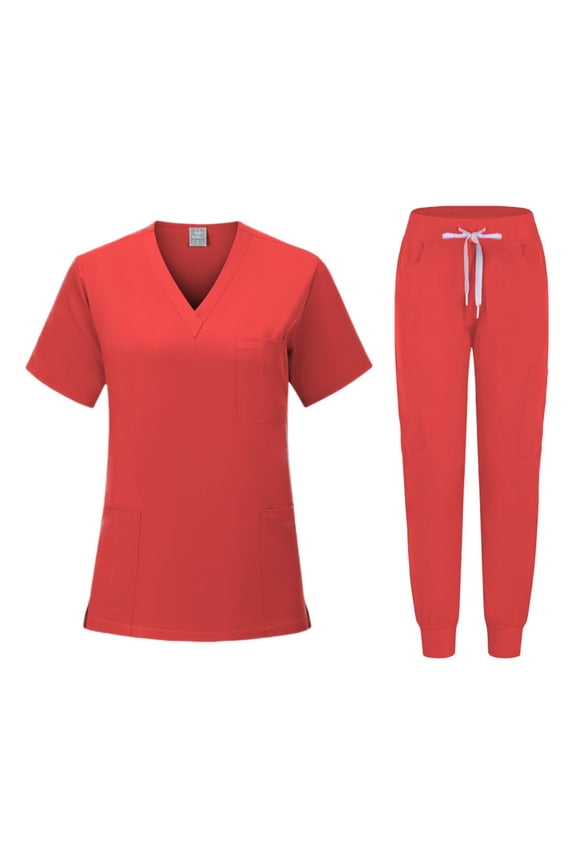 Hot - Selling Breathable V - Neck Scrubs - Lightweight Short - Sleeved Work Uniforms for Women. Split - Style Sets