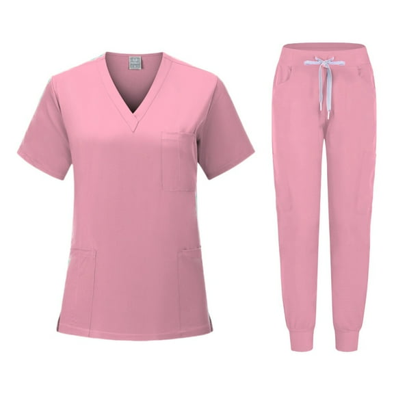 Hot - Selling Breathable V - Neck Scrubs - Lightweight Short - Sleeved Work Uniforms for Women. Split - Style Sets