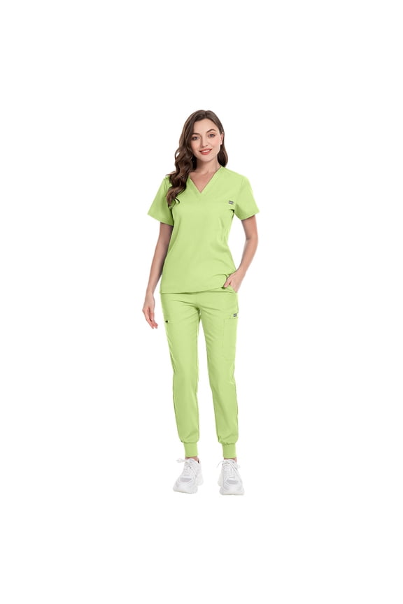Hot - Selling Breathable V - Neck Scrubs - Lightweight Short - Sleeved Work Uniforms for Women. Split - Style Sets