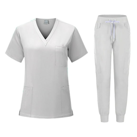 Hot - Selling Breathable V - Neck Scrubs - Lightweight Short - Sleeved Work Uniforms for Women. Split - Style Sets