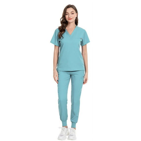 Hot - Selling Breathable V - Neck Scrubs - Lightweight Short - Sleeved Work Uniforms for Women. Split - Style Sets