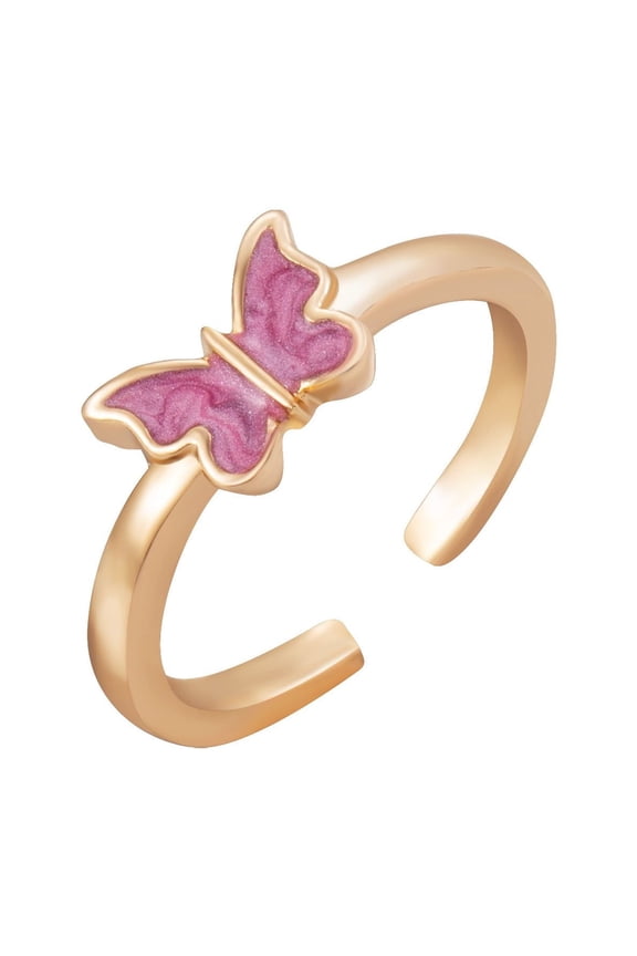 Hot Selling Creative Personality Butterfly 2-Piece Set Ins Same Punk Style Couple Ring