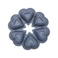 thumbnail image 1 of Hot Selling！Kaireo Chiffon Cake Mold,Nordic Gray6 Cavities Heart Shape Silicone for Functions Baking Soap Fondant ,Multi-Purpose Silicone Mold for Baking,Soap,Fondant,Jelly & Candy,Small Cake Pan, 1 of 7