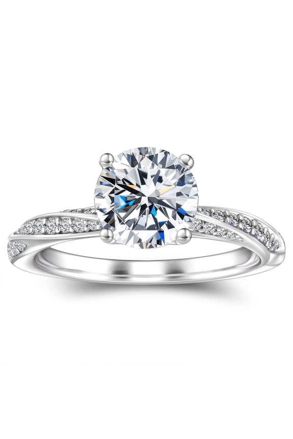 Hot Selling Round Cut Engagement Ring Custom GIA IGI Certified VvsMoissanite Solitaire Ring Jewelry