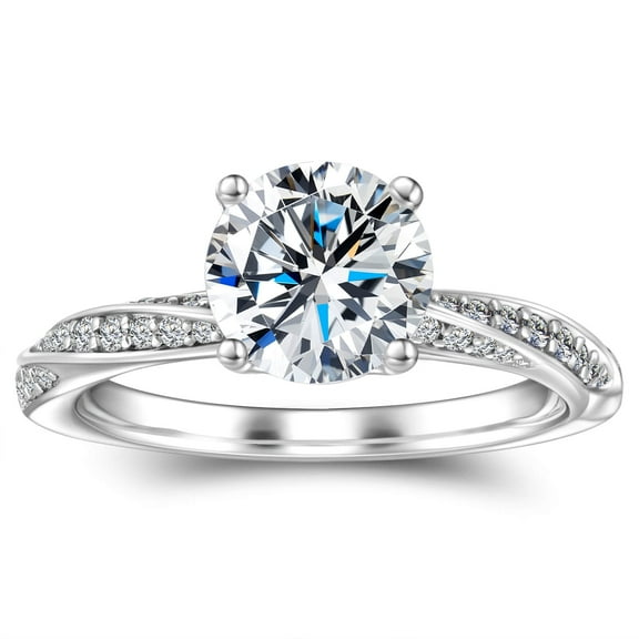 Hot Selling Round Cut Engagement Ring US 6.5 Custom GIA IGI Certified VvsMoissanite Solitaire Ring Jewelry