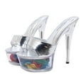 thumbnail image 1 of Hot Selling Sexy High Heels 15CM Thin Heel Waterproof Platform Sandals Transparent Crystal Shoes Wedding Shoes Banquet LFD, 1 of 5