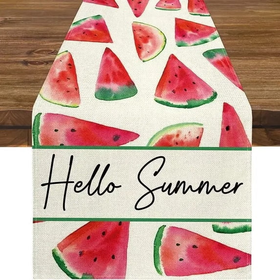 Hot Selling Summer Ocean Beach Season Linen Table Runner Party Restaurant Blue Gradient Color Decorative Table Runner