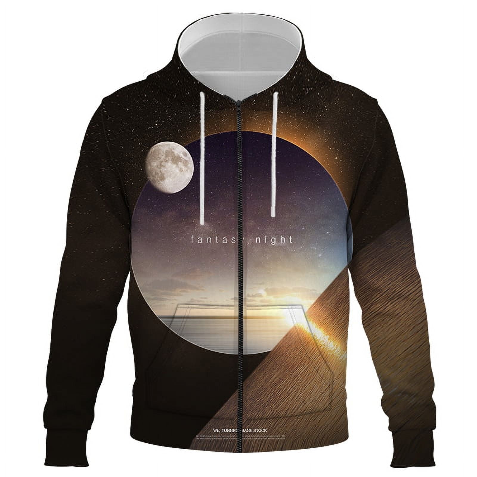 Hot Selling Zipper Hoodies Creative Sky 3D Printing Hooded Jacket Men #39 s Hot Selling Zipper Hoodies Creative Sky 3D Printing Hooded Jacket Men #39 s