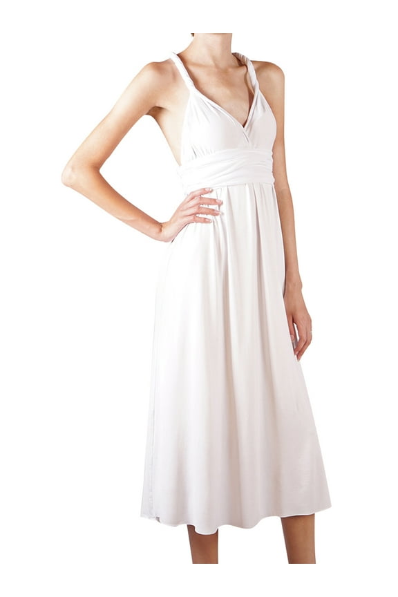 Hot Sexy Womens Solid Convertible Multi Way Inifity Wrap Party Long Maxi Dress