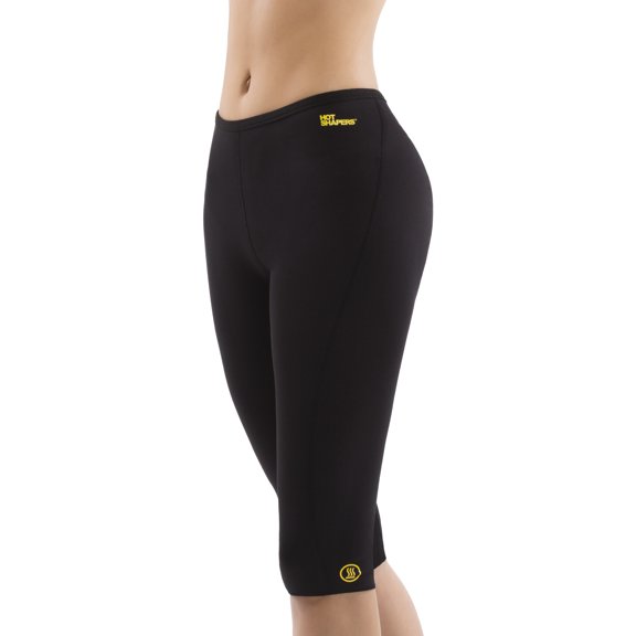 Hot Shapers Women's Thermal Capri Pants (4XL, Black)
