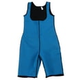 thumbnail image 1 of Hot Shapping Neoprene Bodysuit - Body Slimming Thermal Weight Loss Suit - Sauna Sweat Suite For Gym, Workout, & Body Shaper - Blue, Small, 1 of 6