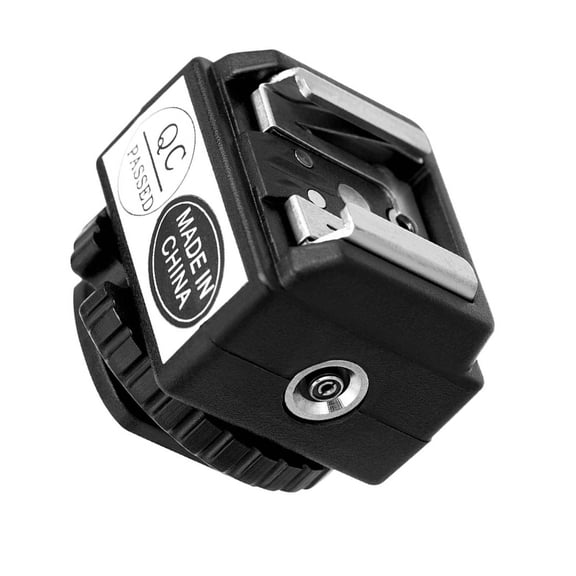 Hot Shoe Flash Adapter Flash Camera Flash Light Mount Hot Shoe Adapter Extension Flash Bracket with PC Sync Port Universal Shoe Adapte for DSLR Mirrorless Cameras IM20 Durable Metal Construction